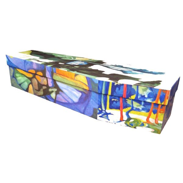 Seaside Sunset Cardboard Coffin Casket | Compare The Coffin UK