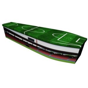 Football Printed Wooden Coffin