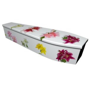 Lily Printed Wooden Coffin