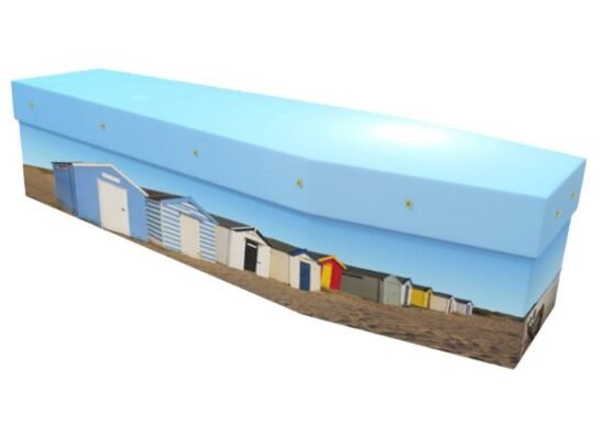 Beach Huts Cardboard Coffin