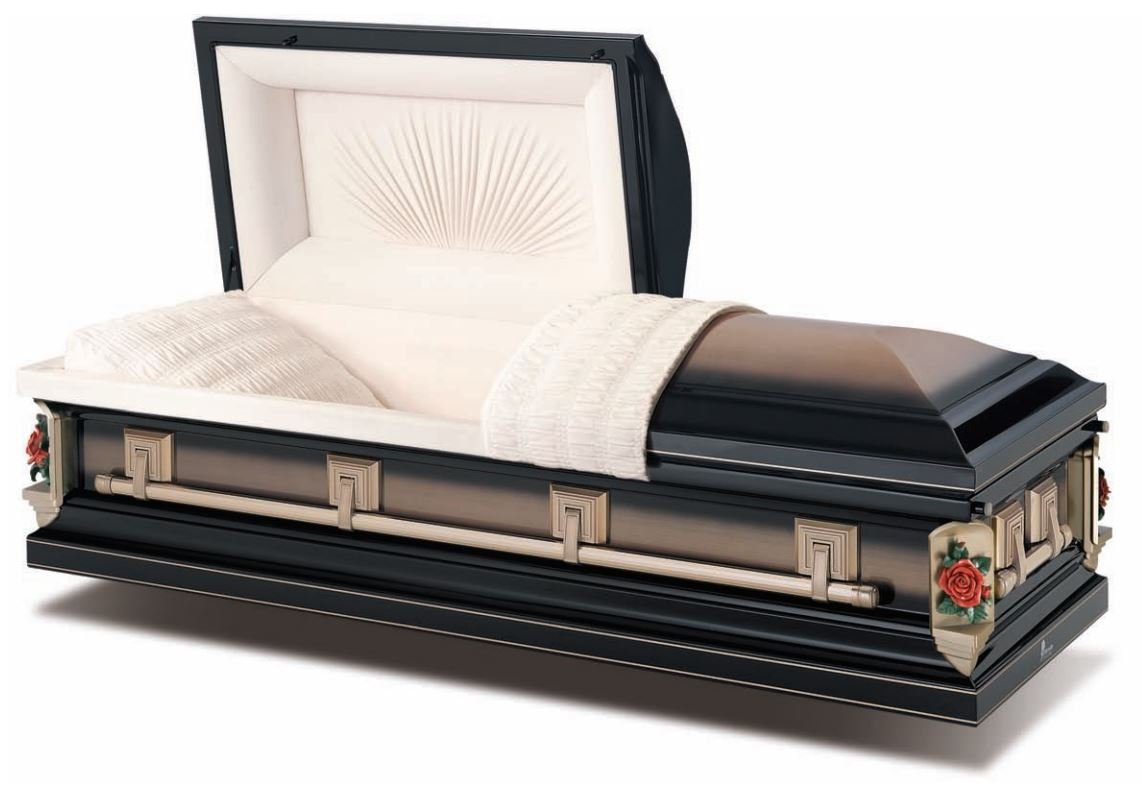 Golden Midnight Brushed Steel American Casket Coffin