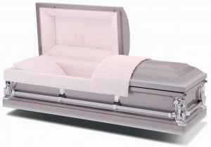 Silver Tuscany Steel American Casket Coffin